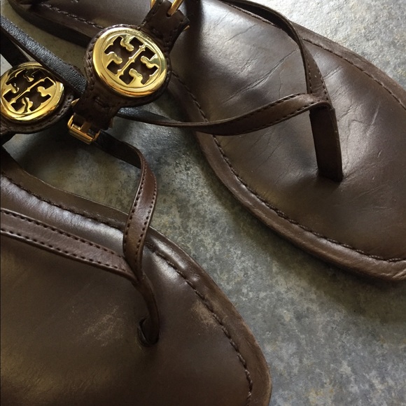 SOLD Tory Burch Leather Sandals 7 - Picture 4 of 7